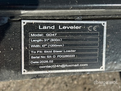 2026 GIYI GY-GD47 47 in Skid Steer Landplane (Unused)