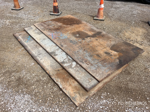 Quantity of (3) 8 ft x 4 ft (1 in Thick) Steel Plates
