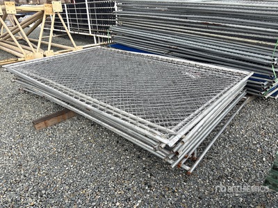 Quantity of 9 ft 8 in x 6 ft Chain Link Fencing