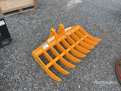 2026 GIYI 44 in Excavator Rake - Fits Cat 305 (Unused)