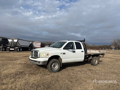 2008 Dodge Ram 3500 4x4 Extended Cab Flatbed Truck