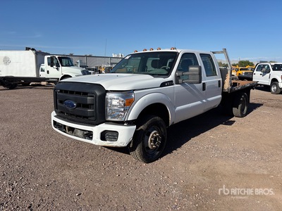 2011 Ford F-350 XL 4x4 Crew Cab Flatbed Truck