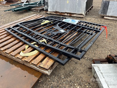 2025 11 ft 8 in x 4 ft 9 in Wrought Iron Bi-Parting Driveway Gate