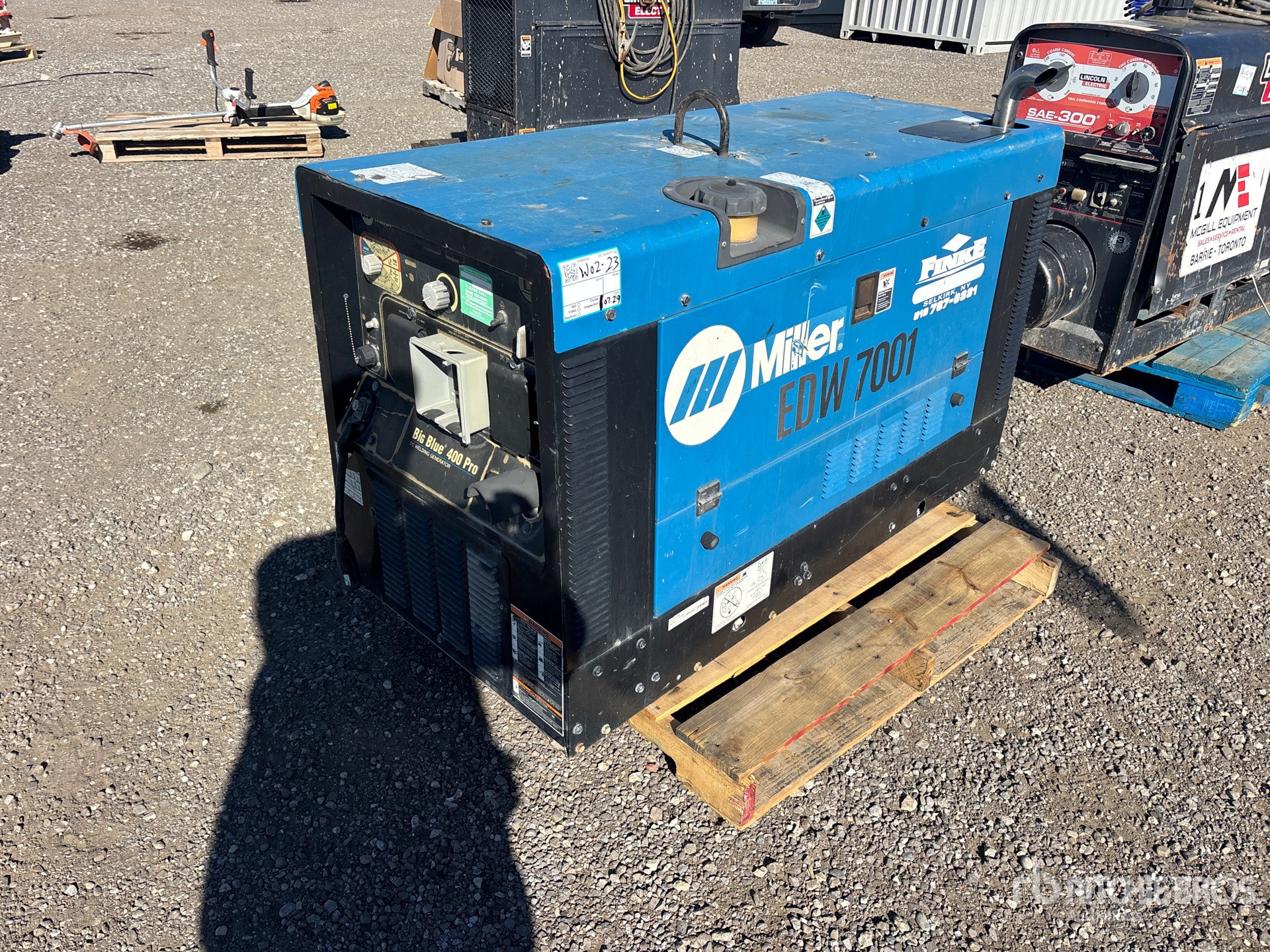 2014 Miller Big Blue 400 Pro 400 A Skid-Mounted Multi-Process Engine Driven Welder