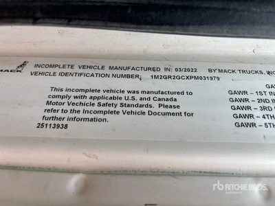 2023 Mack GR64B 8x4 Volumetric Mixer Truck