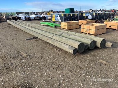 Quantity of (6) 40 ft Treated Power Poles