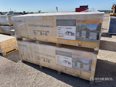 2026 SDL4230TGMS 42 ft x 30 ft Triple Garage Metal Shed (Unused) - Fits SD Lanch