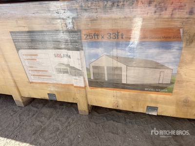 2026 SDL2533DGMS 25 ft x 33 ft Double Garage Metal Schuur (Unused)