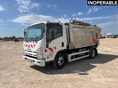 2010 Isuzu P75 4x2 Rear Loader Camion A Ordures Menageres サニテーショントラック (Inoperable)
