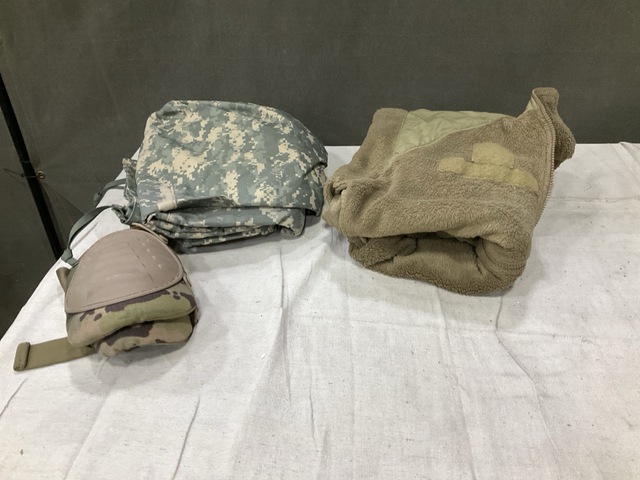 (43) Cold Weather Jackets, (6) Pairs of Knee Pads & Assorted Items