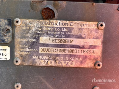 2017 Volvo EC300ELR Long Reach Tracked Excavator