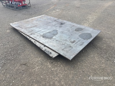Quantity of (2) 2026 AGT 5 ft x 8 ft (.75 in Thick) Steel Plates (Unused)