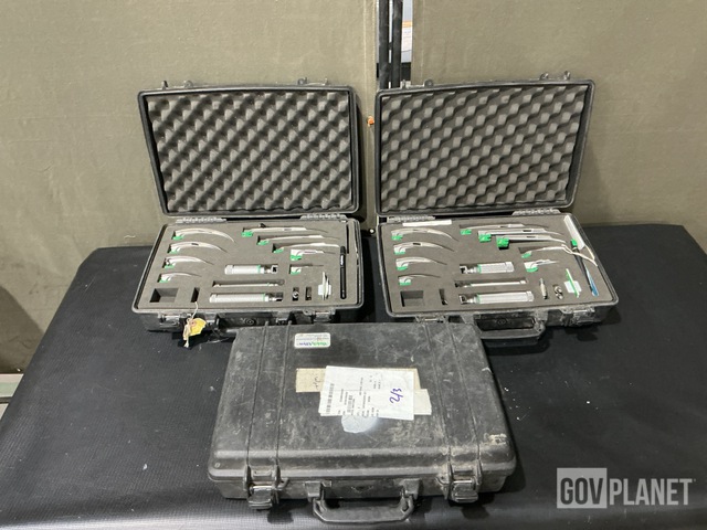 (3) Welch Allyn MIL5062 Comprehensive Laryngoscope Kits