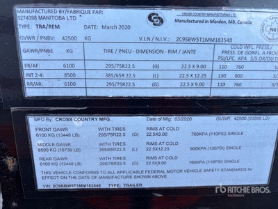 2021 Cross Country 5/Axle Dog Side Dump Trailer