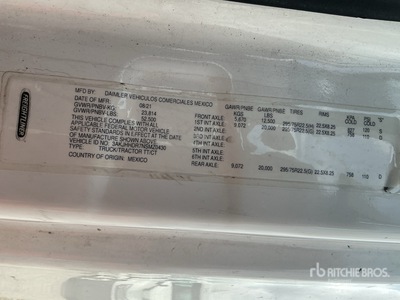 2022 Freightliner Cascadia 126 6x4 T/A Sleeper Truck Tractor