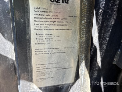 2015 Genie GS4390RT 4x4 Diesel Hebebühne