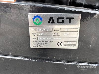 2026 AGT SSDH72 72 in Skid Steer Disc Harrow (Unused)