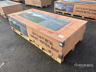 2025 Rhino AGR-MC2040 20 ft x 40 ft Steel Carport (Unused)