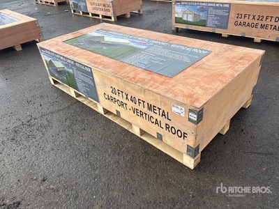 2025 Rhino AGR-MC2040 20 ft x 40 ft Steel Carport (Unused)