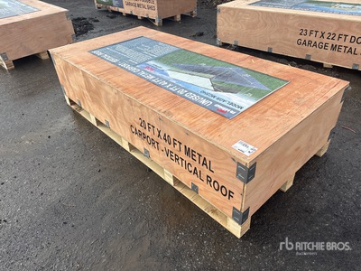 2025 Rhino AGR-MC2040 20 ft x 40 ft Steel Carport (Unused)