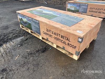 2025 Rhino AGR-MC2040 20 ft x 40 ft Steel Carport (Unused)