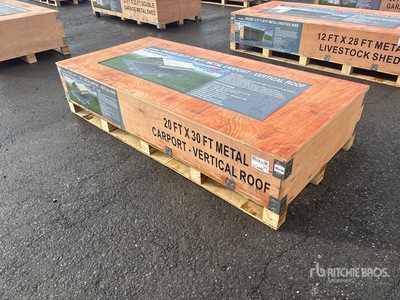 2025 Rhino AGR-MC2030 20 ft x 30 ft Steel Carport (Unused)