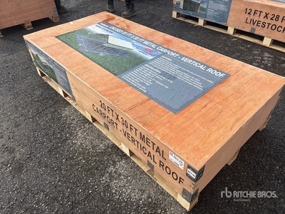 2025 Rhino AGR-MC2030 20 ft x 30 ft Steel Carport (Unused)