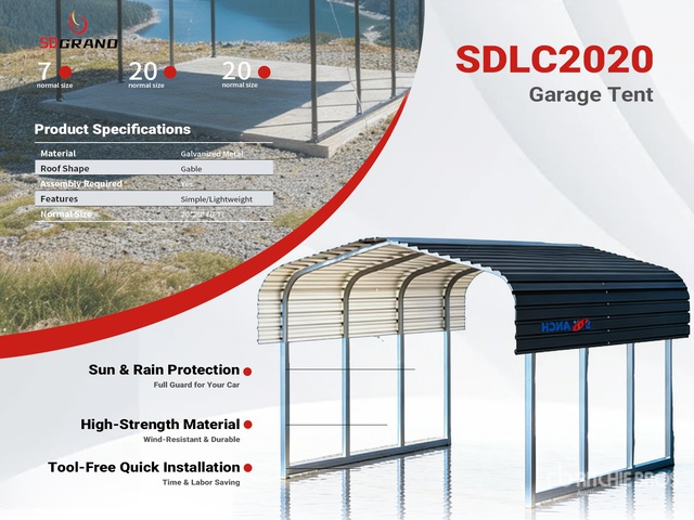 2026 SDGRAND SDLC2020 20 ft x 20 ft Carport (Unused)