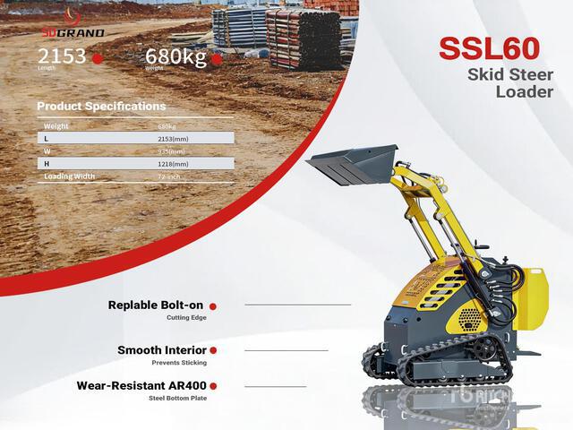 2026 SDGRAND SSL60 Mini Compact Track Loader (Unused)