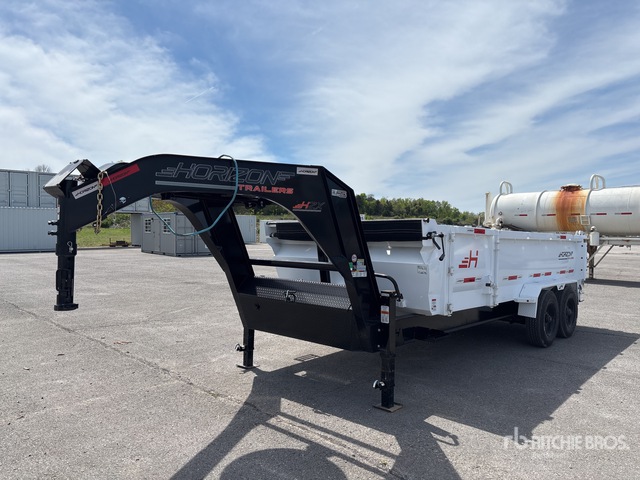 2025 Horizon 16 ft 6 in T/A Gooseneck Dump Utility Trailer