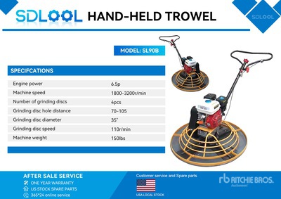 2026 SDLOOL SL90B Power Trowel (Unused)