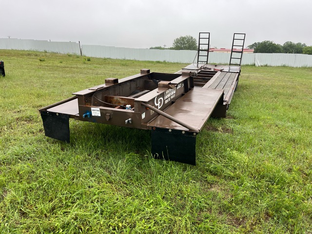 1982 Tech Steel LBT25 T/A Single Drop Lowboy Trailer
