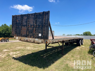 1988 Raven 48 ft T/A Spread Axle Flatbed Trailer