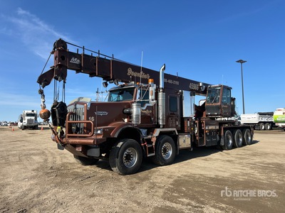2007 Manitex 4596 45 ton Straight Boom on 2007 Kenworth C500B 10x6 Twin-Steer Sleeper Camión Grúa