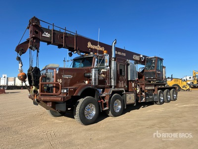 2007 Manitex 4596 45 ton Straight Boom on 2007 Kenworth C500B 10x6 Twin-Steer Sleeper Crane Truck