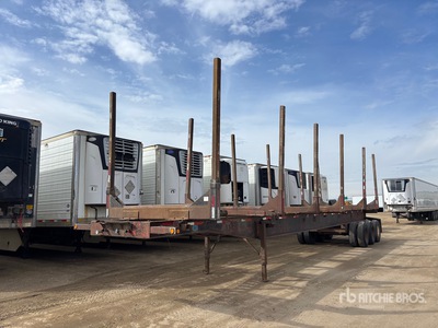 1990 Bee Line 48 ft Tri/A Hayrack Log Trailer