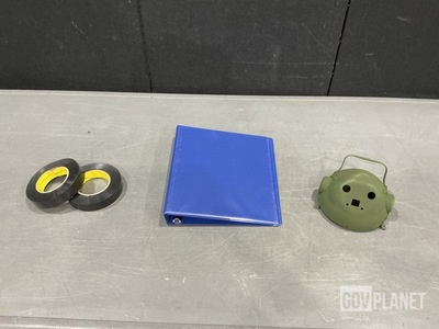 (3) Light Housings, (84) Binders, (1) Box of Tape & Assorted Items