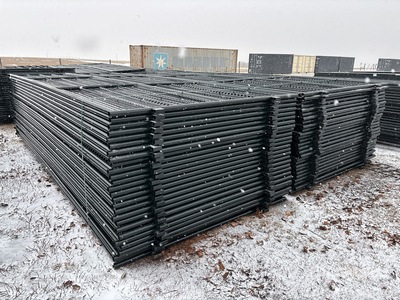 16 ft x 6 ft 6 in Powder Coated Wind Fence (Unused)