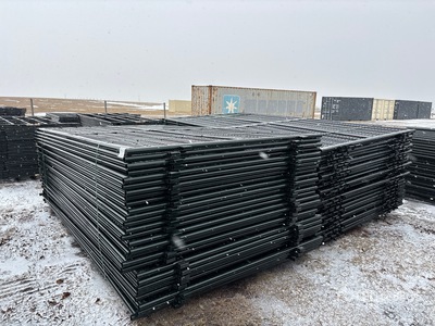 12 ft x 6 ft 6 in Powder Coated Wind Fence (Unused)