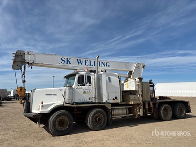 Straight Boom on 1997 Western Star 4964 8x4 Sleeper 30 Ton شاحنة رافعة