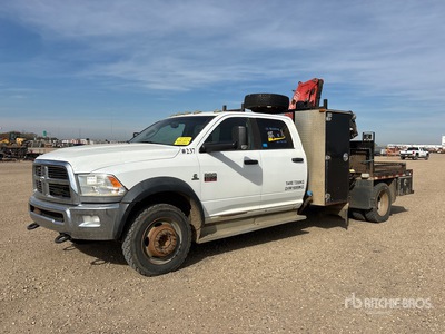 Fassi F65A.0.23 5975 lb Knuckle Boom on 2012 Ram 5500 4x4 Crew Cab Crane Truck