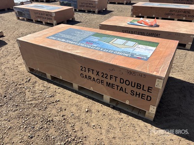 2026 AGR-MS2322 23 ft x 22 ft Double Garage Metal Storage Building (Unused)