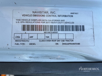 2017 International Prostar+ 122 6x4 T/A Sleeper Truck Tractor