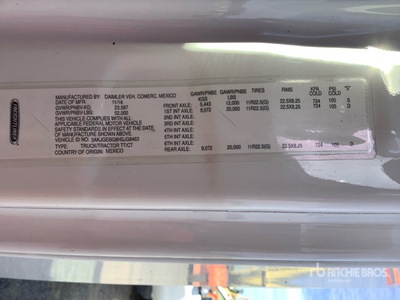 2017 Freightliner Cascadia 125 6x2 T/A Day Cab Truck Tractor