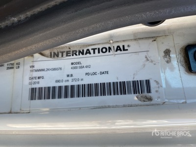 2019 International 4300 4x2 Camion fourgon