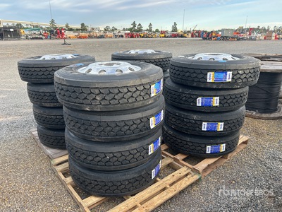 Quantity of (4) Pallets of 295/75R22.5 Tires