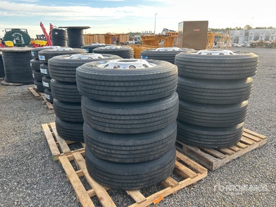 Quantity of (4) Pallets of 295/75R22.5 Tires