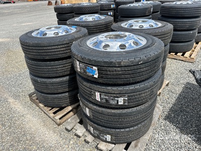 Quantity of (4) Pallets of Galaxy 255/70R22.5 Tires