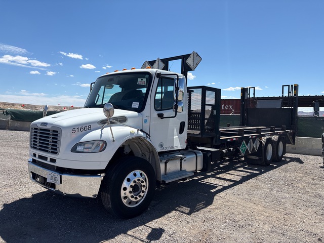 2016 Freightliner M2 106 6x4 Cylinder Pallet Flatbed Truck (Inoperable)