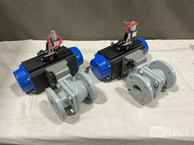 (2) DelVal DelTorq SR Actuator Ball Valves